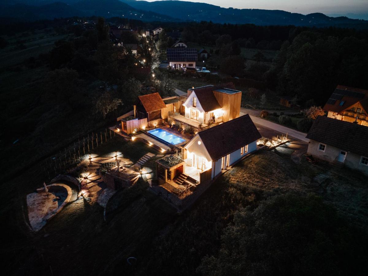 Am Wildbachberg - Luxus Ferienhaeuser Mit Infinitypool, Privatsauna Und Weinkeller Deutschlandsberg Exterior foto